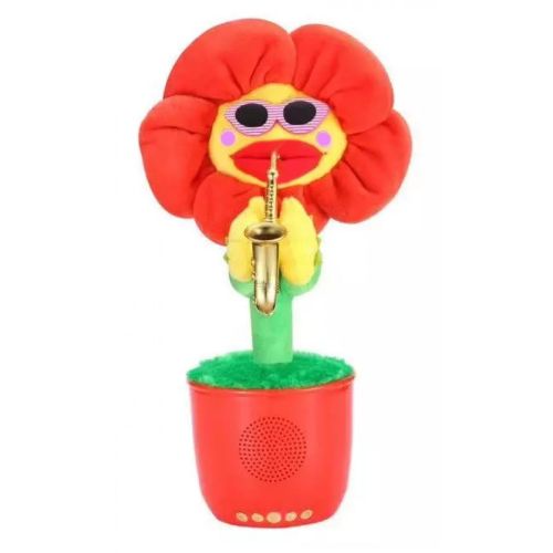 Портативна Bluetooth колонка Dancing Flower G26, Red, Танцюючий і співаючий квітка Червона