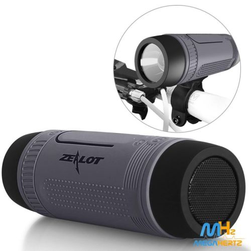 Велосипедна водонепроникна Bluetooth колонка з ліхтариком Zealot S1 кріпленням на кермо з power bank