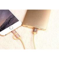 Кабель, шнур Awei CL-930C 2 в 1 Lightning и Micro USB, розовый