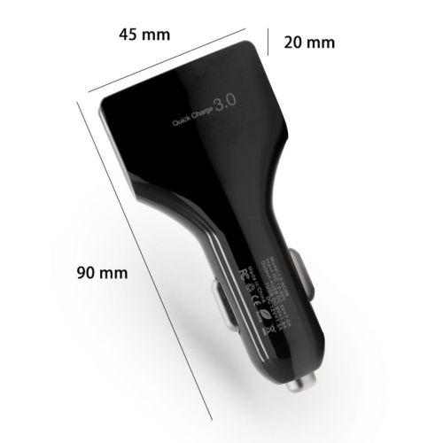 Автомобільний зарядний пристрій на 4 USB UKC QC3.0 LZ-KC08 12-32V 35W 3.1 A в прикурювач