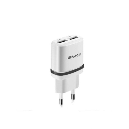 USB мережевий адаптер Awei C - 930 на 2 USB 5V, 2.1 A від мережі 220V