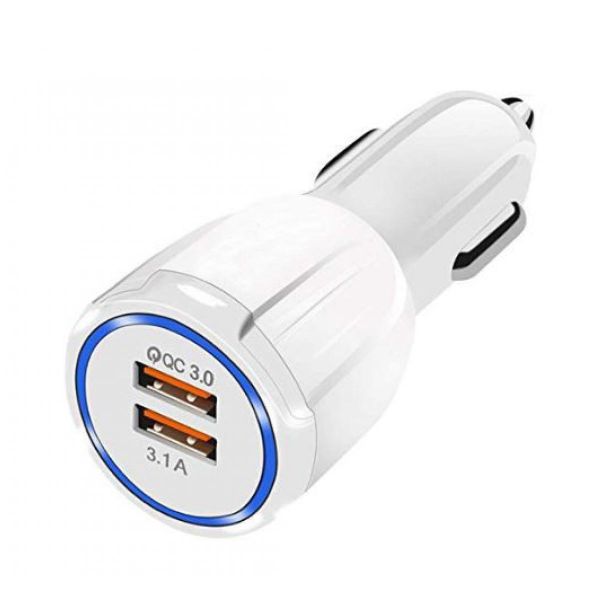 Автомобільний зарядний пристрій на 2 USB QC3.0 UKC SY-681 12-32V 35W 3.1 A від прикурювача