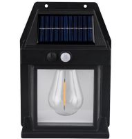 Вуличний настінний світильник Coba Solar Wall Lamp HW-666 - 1W на сонячній батареї, акумуляторна фасадна лампа з датчиком руху KT-666