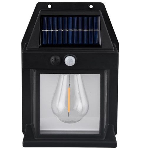 Вуличний настінний світильник Coba Solar Wall Lamp HW-666 - 1W на сонячній батареї, акумуляторна фасадна лампа з датчиком руху KT-666