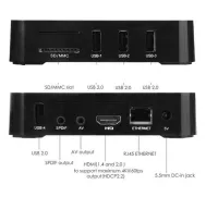 Смарт приставка для телевізора з пультом Ultra MXQ PRO 4K 1GB / 8GB, медіаплеєр Android 7.1, Цифрова ТВ приставка з вбудованим WiFi модулем Чорна