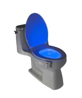 Автономна кольорова LED підсвічування Light Bowl Toilet Led для унітазу з датчиком руху і світла 8 кольорів, Світлодіодний світильник в унітаз Білий