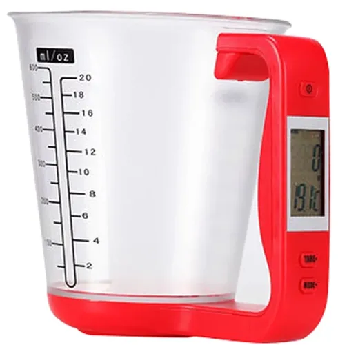 Электронная мерная чаша весы Digital Scale with Measuring Cup SP-001 600мл, Кухонный мерный стакан с весами и встроенным термометром SP001 для дома