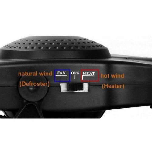 Автомобільний керамічний обігрівач салону від прикурювача Auto Heater HJ-704 Ceramic Fan 12 volt DC 150W автодуйка Тепловентилятор 150Вт Чорний