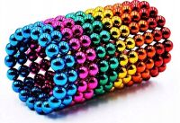 Кольоровий неокуб Веселка оригінал Neocube Rainbow Mix colour 216 кульок 5мм в боксі
