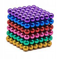 Кольоровий неокуб Веселка оригінал Neocube Rainbow Mix colour 216 кульок 5мм в боксі