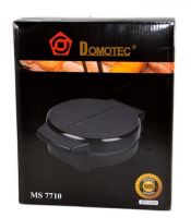 Электрическая вафельница для круглых тонких вафель и трубочек Domotec MS-7710, Круглая электровафельница 1000W с антипригарным покрытием Черная