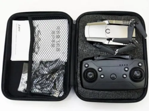 Професійний складаний квадрокоптер Rias Drone 2 E68 з Wi-fi камерою 720p і пультом ДУ, дрон коптер N18 wifi на радіокеруванні в кейсі Сірий