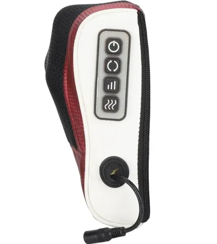 Масажна подушка для спини і шиї Massage Cushion FG214 3 режими роботи з підігрівом 24w роликовий масажер FG - 214 15 кульок від мережі і прикурювача