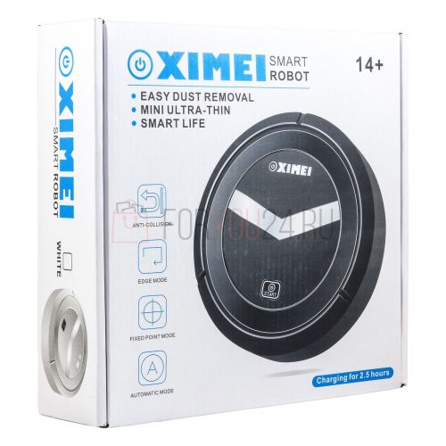 Розумний смарт робот пилосос Ximei Smart Robot 102 PRO 1200mAh 1500W акумуляторний самоубирающийся робот-пилосос для сухого прибирання будинку Білий