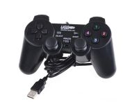 Провідний USB джойстик для ПК DualShock Corpus DJ - 208 PC GamePad C вібро для комп'ютера