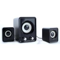 USB колонки для ПК комп'ютерні колонки FT-202 Mini 2.1 Black