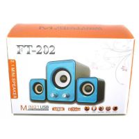 USB колонки для ПК комп'ютерні колонки FT-202 Mini 2.1 Black