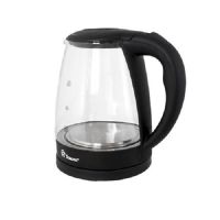 Скляний електрочайник Domotec MS-8210 Black 2200W 2.2 л, чайник електричний з кольоровою rgb підсвіткою