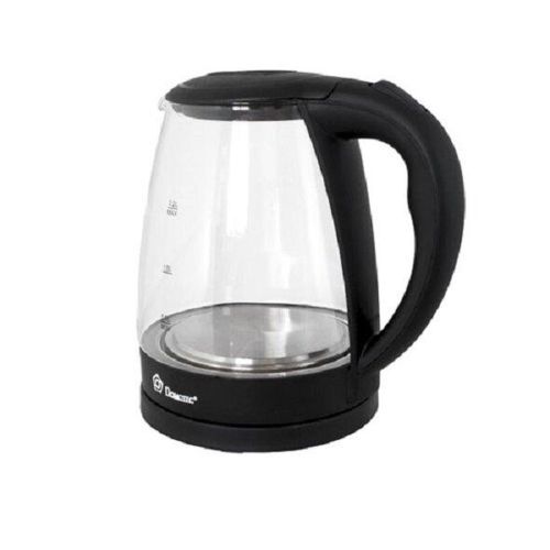 Скляний електрочайник Domotec MS-8210 Black 2200W 2.2 л, чайник електричний з кольоровою rgb підсвіткою