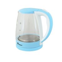 Скляний електрочайник Domotec MS-8214 Sky Blue 2200W 2.2 л, чайник електричний з кольоровою rgb підсвіткою