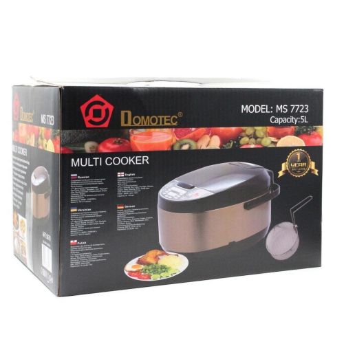 Мультиварка Domotec MS-7723 900W Gold Steel з фритюрницею на 5 літрів 11 програм