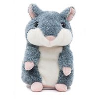 Інтерактивна іграшка говорить хом'як Woody O'time WT0502 Grey, повторює слова, хом'ячок повторюшка сірий