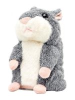 Інтерактивна іграшка говорить хом'як Woody O'time WT0502 Grey, повторює слова, хом'ячок повторюшка сірий