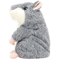 Інтерактивна іграшка говорить хом'як Woody O'time WT0502 Grey, повторює слова, хом'ячок повторюшка сірий