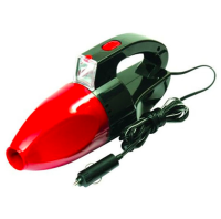 Автомобильный мини пылесос Kioki Car Vacuum Cleaner Red 12V 130W Автопылесос с фонарем работает от прикуривателя Красный