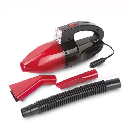 Автомобильный мини пылесос Kioki Car Vacuum Cleaner Red 12V 130W Автопылесос с фонарем работает от прикуривателя Красный