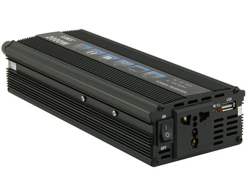 Автомобильный инвертор UKC AC/DC 12V-220V 2000W, авто преобразователь тока 12В 220В 2000Вт (12V 220V)