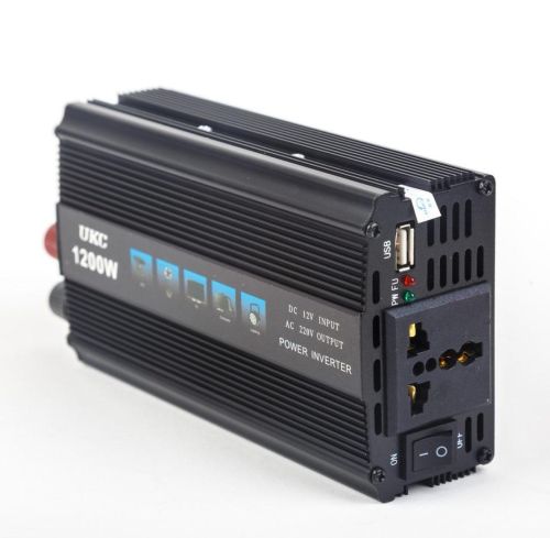 Автомобільний інвертор UKC SSK 1200W перетворювач напруги, 12В 220В 1200Вт