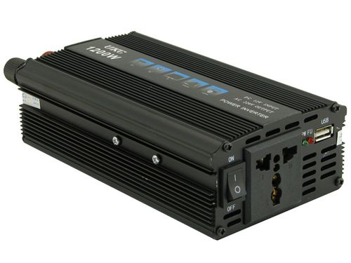Автомобільний інвертор UKC SSK 1200W перетворювач напруги, 12В 220В 1200Вт