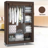 Тканевый шкаф-органайзер для вещей Storage Wardrobe HCX 88105 brown 105*45*175 см  KM-105