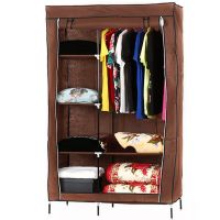 Тканевый шкаф-органайзер для вещей Storage Wardrobe HCX 88105 brown 105*45*175 см  KM-105