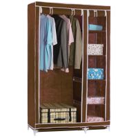 Тканевый шкаф-органайзер для вещей Storage Wardrobe HCX 88105 brown 105*45*175 см  KM-105