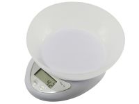 Електронні кухонні ваги Domotec MS - 126 з чашею до 7 кг ACS-126 / Matarix MX-407, кулінарні ваги Домотек для продуктів на батарейках білі