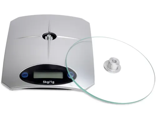 Кухонные электронные весы Domotec MS-KE5 от 1г до 5 кг Air Glass стеклянные до 5кг Домотек с LCD-дисплеем и автоматическим выключением Серые