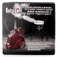 Професійний вертикальний відпарювач Liting LT - 6 2000W з пензликом і регульованою вішалкою для одягу, Парова праска, Парогенератор Червоний