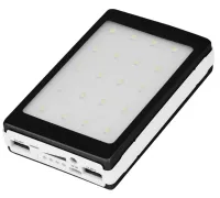 Портативное зарядное Power Bank Solar 90000 mAh c Led фонариком УМБ Metal Черный на солнечной батарее Павербанк, внешний аккумулятор, PowerBank 