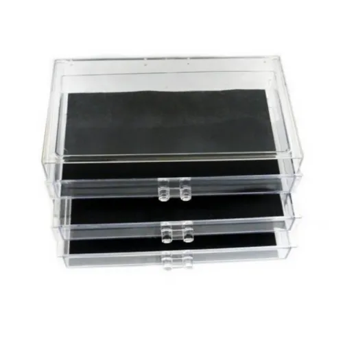 Настольный акриловый органайзер Cosmetic Box CX-8702 c зеркалом для косметики и мелочей JN-870, Косметический бокс с выдвижными ящиками JN-878