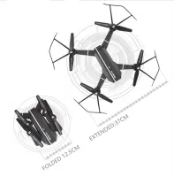 Складаний акумуляторний квадрокоптер RC Drone 8807 FPV C HD WiFi камерою барометром, чотирьох осьовий дрон, коптер з функцією повернення CTW 8807W