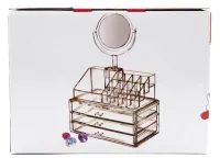 Настольный акриловый органайзер Cosmetic Box CX-8702 c зеркалом для косметики и мелочей JN-870, Косметический бокс с выдвижными ящиками JN-878