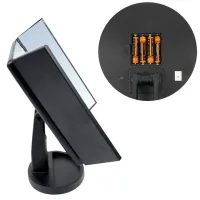 Косметичне потрійне дзеркало з сенсорною кнопкою Superstar Magnifying Mirror JN-817 3 в 1 зі збільшенням, складне дзеркало з LED підсвічуванням Чорне