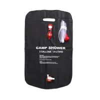 Переносний туристичний душ для дачі Easy Camp Solar Shower Bag на 20 л, похідний літній портативний душ, дачний мобільний резервуар для води