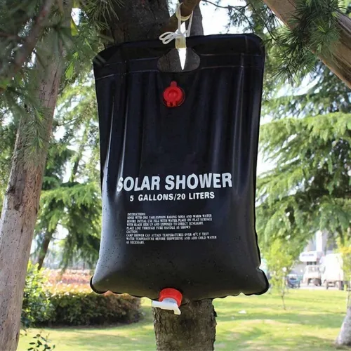 Переносний туристичний душ для дачі Easy Camp Solar Shower Bag на 20 л, похідний літній портативний душ, дачний мобільний резервуар для води