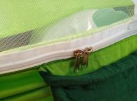 Підвісний туристичний нейлоновий гамак Hammock With Net Green до 200 кг з москітною сіткою для кемпінгу, Похідний гамак 263х135 Зелений