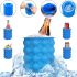 Силіконове відро для заморозки льоду Ice Cube Maker Genie двокамерна форма для виготовлення зберігання льоду, охолодження напоїв в пляшках з кришкою
