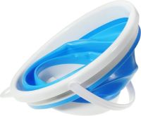 Складное силиконовое ведро на 10 литров Collapsible Bucket Emmer CB-10, туристическое универсальное круглое ведро Supretto с ручкой 10л