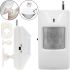 Беспроводной настенный ИК датчик движения для GSM сигнализации PIR Detector HW 01 с углом обзора 110 градусов HW-01 игнорирующий животных Белый